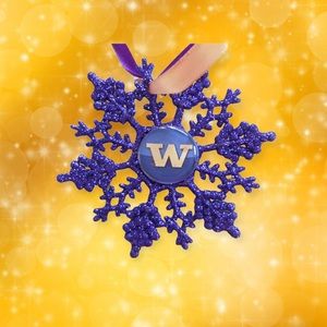 Univ of WA HUSKIES Snowflake Ornament - UW *NEW*